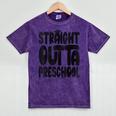 Straight Outta Preschool Graduation Cap Gown 2022 Cute Mineral Wash Tshirts Mineral Purple