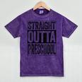 Straight Outta Preschool Shirt Boy Girl Graduation Mineral Wash Tshirts Mineral Purple