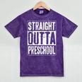 Straight Outta Preschool Shirt Preschool Boy Girl Graduation Mineral Wash Tshirts Mineral Purple