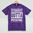 Straight Outta Preschool Shirt Great Pre-K Graduation Mineral Wash Tshirts Mineral Purple