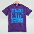 Straight Outta Second Grade Graduation Class Mineral Wash Tshirts Mineral Purple