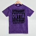 Straight Outta Sixth Grade Class Of 2019 Graduation Mineral Wash Tshirts Mineral Purple