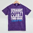 Straight Outta Third Grade Class Of 2019 Graduation Mineral Wash Tshirts Mineral Purple