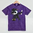 Student Graduation 2022 Panda Football Boys Girls Teenager Mineral Wash Tshirts Mineral Purple