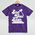 Sue You Soon Law Student School Graduation Mineral Wash Tshirts Mineral Purple