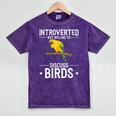 Sun Conure Introvert Parrot Bird Sun Conure Mineral Wash Tshirts Mineral Purple