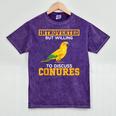 Sun Conure Introvert Parrot Bird Sun Conure Mineral Wash Tshirts Mineral Purple