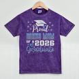 Super Proud Bonus Mom Of 2026 Graduate Graduation Family Mineral Wash Tshirts Mineral Purple