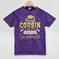 Super Proud Cousin Of 2025 Graduate Senior Graduation Family Mineral Wash Tshirts Mineral Purple