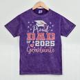 Super Proud Dad Of 2025 Graduate Senior Graduation Family Mineral Wash Tshirts Mineral Purple