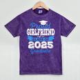 Super Proud Girlfriend Of 2025 Graduate Graduation Family Mineral Wash Tshirts Mineral Purple