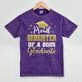 Super Proud Godsister Of 2025 Graduate Graduation Family Mineral Wash Tshirts Mineral Purple