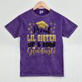 Super Proud Little Sister Of 2025 Graduate Graduation Family Mineral Wash Tshirts Mineral Purple