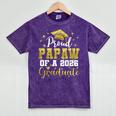 Super Proud Papaw Of 2026 Graduate Senior Graduation Family Mineral Wash Tshirts Mineral Purple
