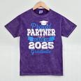 Super Proud Partner Of 2025 Graduate Graduation Family Mineral Wash Tshirts Mineral Purple