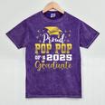 Super Proud Pop Pop Of 2025 Graduate Graduation Family Mineral Wash Tshirts Mineral Purple