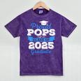 Super Proud Pops Of 2025 Graduate Senior Graduation Family Mineral Wash Tshirts Mineral Purple