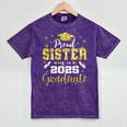 Super Proud Sister Of 2025 Graduate Senior Graduation Family Mineral Wash Tshirts Mineral Purple