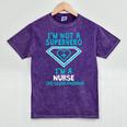 Superhero RN Nurse Shirt Graduation Mineral Wash Tshirts Mineral Purple