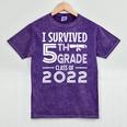 I Survived 5th Grade Class Of 2022 Graduation Student Mineral Wash Tshirts Mineral Purple
