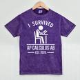 I Survived AP Calculus AB Graduation Senior 2025 Mineral Wash Tshirts Mineral Purple