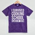 I Survived Cooking School Class Of 2018 Graduation Mineral Wash Tshirts Mineral Purple