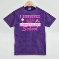 I Survived Cosmetology School Graduation Cosmetology Grad Mineral Wash Tshirts Mineral Purple