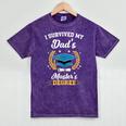 I Survived My Dad's Master's Degree Graduation Mineral Wash Tshirts Mineral Purple