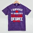 I Survived My Daughter's College Degree College Graduation Mineral Wash Tshirts Mineral Purple