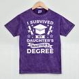 I Survived My Daughter's Master's Degree Graduation Mineral Wash Tshirts Mineral Purple