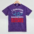 I Survived My Daughter's Nurse Degree School Graduation Mineral Wash Tshirts Mineral Purple