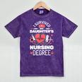 I Survived My Daughter's Nursing Degree School Graduation Mineral Wash Tshirts Mineral Purple