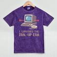 I Survived The Dial-Up Era Retro 90s Nostalgia Premium Tri-Blend Mineral Wash Tshirts Mineral Purple I Survived The Dial-Up Era Retro 90s Nostalgia Premium Tri-Blend Mineral Wash Tshirts Mineral Purple