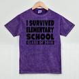I Survived Elementary School Class Of 2018 Graduation Shirt Mineral Wash Tshirts Mineral Purple