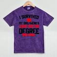 I Survived My Girlfriend's Juris Doctor Degree Graduation Mineral Wash Tshirts Mineral Purple