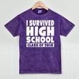 I Survived High School Class Of 2018 Graduation Mineral Wash Tshirts Mineral Purple