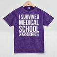 I Survived Medical School Class Of 2018 Graduation Shirt Mineral Wash Tshirts Mineral Purple