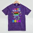 I Survived Nursing School Of 2024 Student Graduation 2024 Mineral Wash Tshirts Mineral Purple