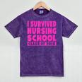 I Survived Nursing School Class Of 2018 Graduation Shirt Mineral Wash Tshirts Mineral Purple
