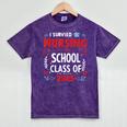 I Survived Nursing School Class Of 2025 Nurse Graduation Mineral Wash Tshirts Mineral Purple