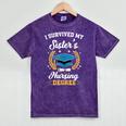 I Survived My Sister's Nursing Degree Graduation Mineral Wash Tshirts Mineral Purple