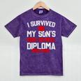 I Survived My Son's High School Diploma Graduation Premium Mineral Wash Tshirts Mineral Purple