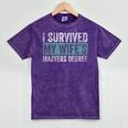 I Survived My Wife's Masters Degree Graduation Friends Mineral Wash Tshirts Mineral Purple
