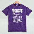Survivor Of My Daughter's Master Degree Masters Graduation Mineral Wash Tshirts Mineral Purple