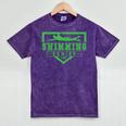 Swimming Senior Night Swim Senior 2026 Graduation 32 Mineral Wash Tshirts Mineral Purple