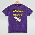 Tassel Worth The Hassle 2018 Graduation Quote Ylw Mineral Wash Tshirts Mineral Purple