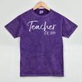 Teacher Est 2019 Shirt For Women Cute Graduation Men Mineral Wash Tshirts Mineral Purple
