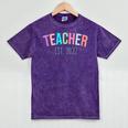 TEACHER Teacher Graduation Kindergarten Teacher 2022 Mineral Wash Tshirts Mineral Purple