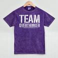 Team Overthinker Introvert Mineral Wash Tshirts Mineral Purple