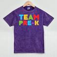 Team Pre-K Shirt Teacher Boy Girl Back To School Graduation Mineral Wash Tshirts Mineral Purple